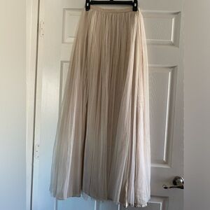 Adrianna Papell Beige Tuelle Skirt Size‎ 0